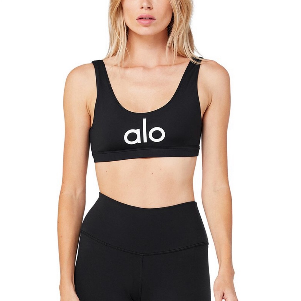 Alo Yoga Ambient Logo Sports Bra